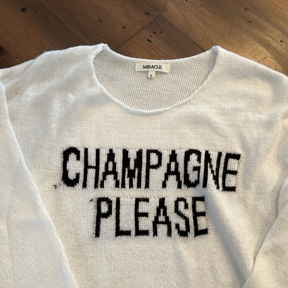 Champagne Please sweater - Picture 2 of 2
